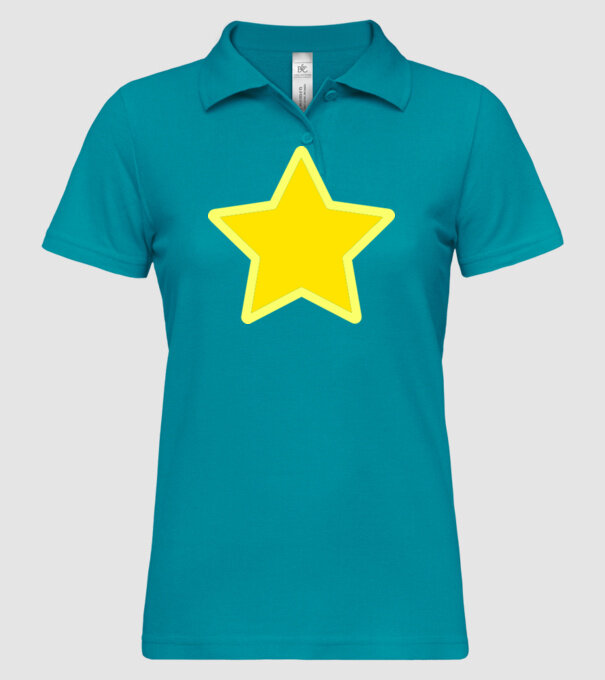 Stea model turcoaz pe tricou