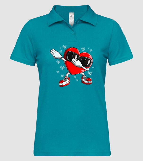 Dab inima model turcoaz pe tricou