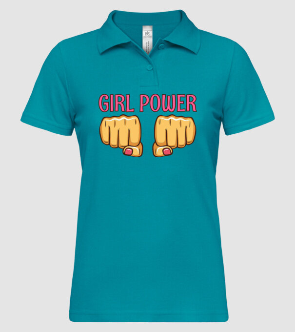 Girl Fist model turcoaz pe tricou