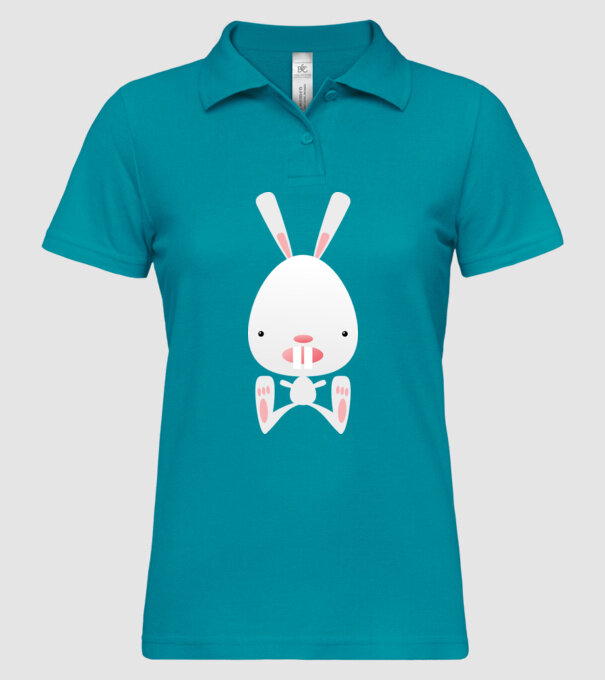 iepuraș model turcoaz pe tricou