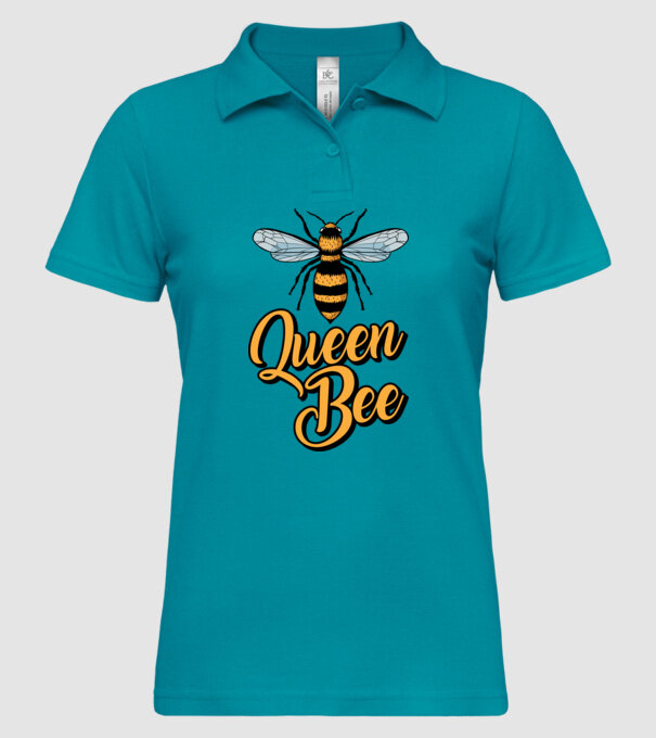 Queen Bee model turcoaz pe tricou