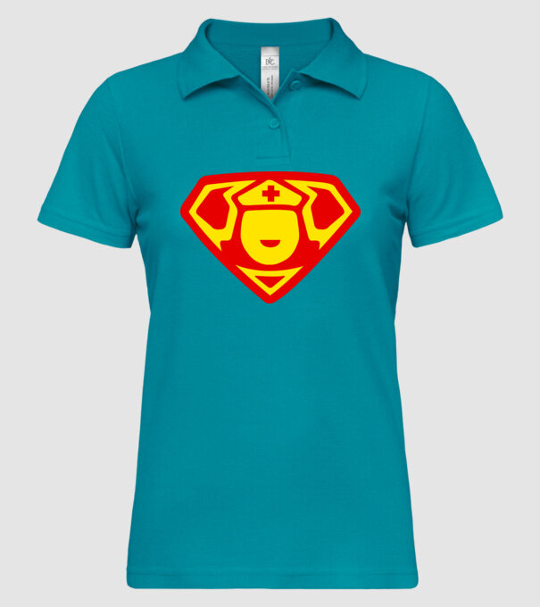 super nurse model turcoaz pe tricou