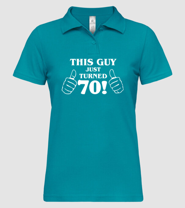 This guy just turned - 70 model turcoaz pe tricou
