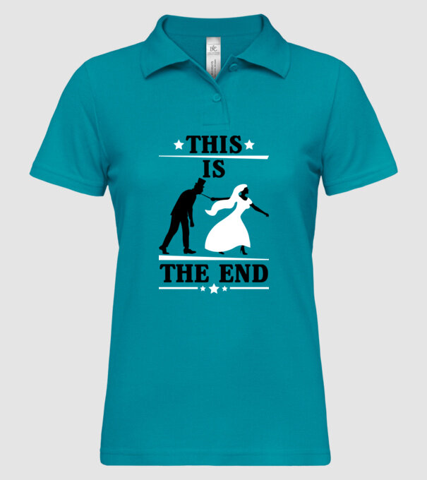 this is the end model turcoaz pe tricou