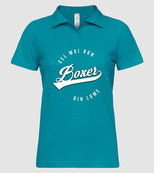 Cel mai bun boxer din lume model turcoaz pe tricou