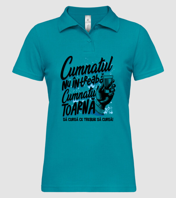 Cumnatul nu întreabă, cumnatul toarnă. Să curgă ce trebuie să curgă! model turcoaz pe tricou