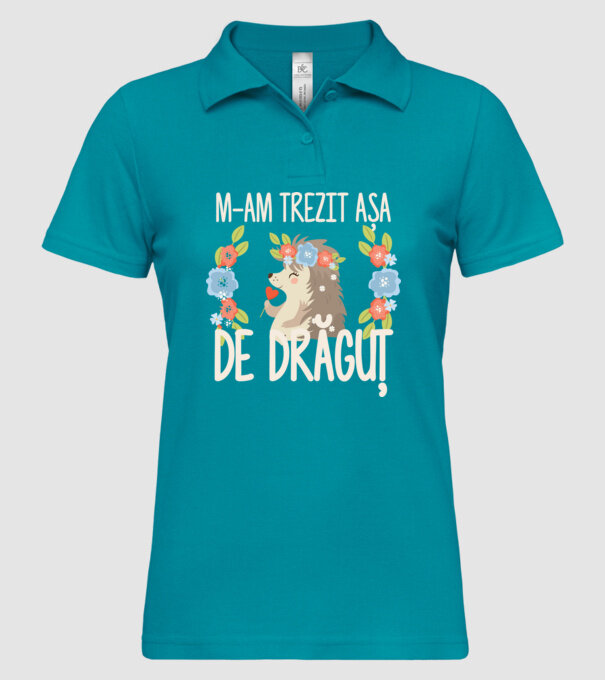 M-am trezit așa de drăguț model turcoaz pe tricou