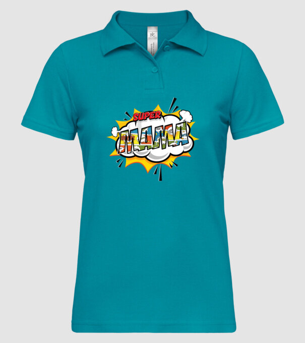 Mamă Comică model turcoaz pe tricou