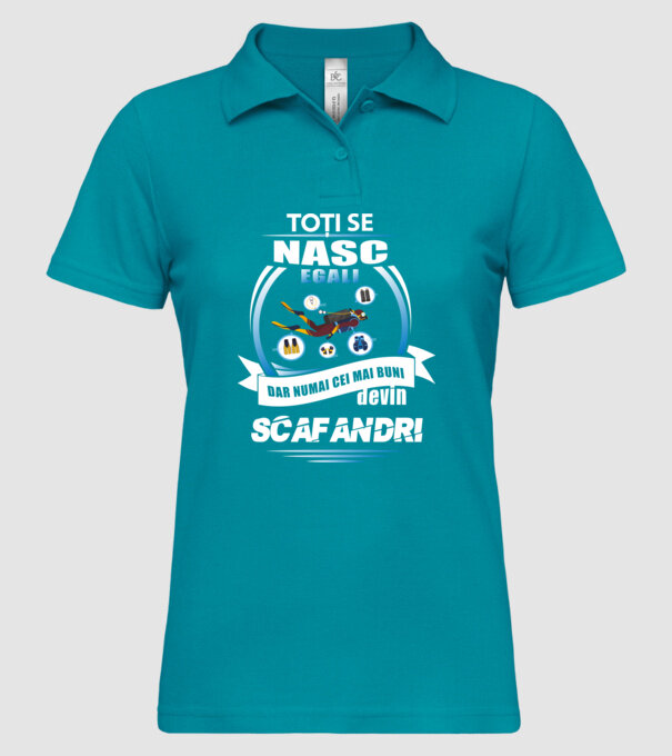 Toți se nasc egali, dar numai cei mai buni devin scafandri model turcoaz pe tricou