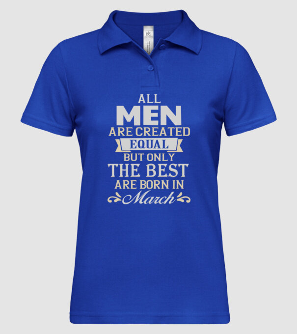 All men created equal but only the beat are born in march model albastru regal pe tricou