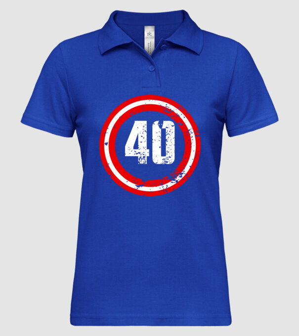 Birthday captain 40 Years old model albastru regal pe tricou