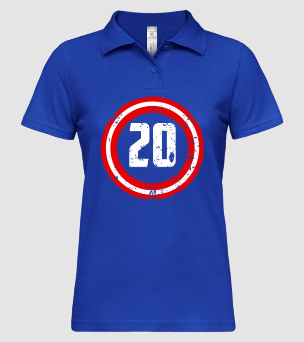 Birthday captain 20 Years old model albastru regal pe tricou