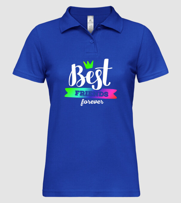 Best friends forever model albastru regal pe tricou
