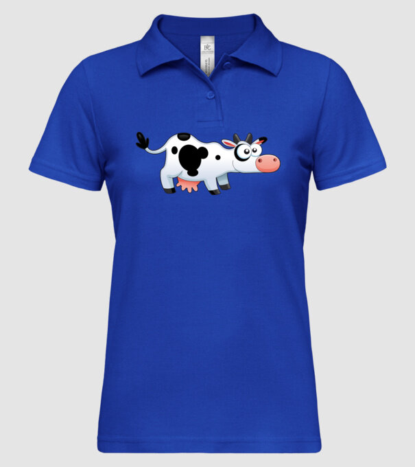Cow model albastru regal pe tricou