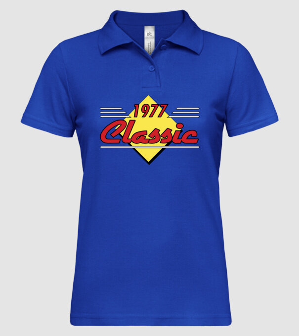 Classic - 1977 model albastru regal pe tricou