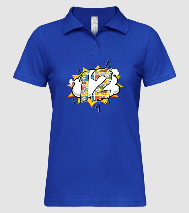 Birthday Comic Number 12 model albastru regal pe tricou