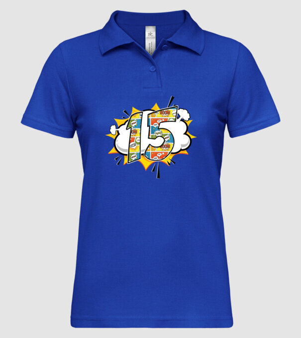 Birthday Comic Number 15 model albastru regal pe tricou
