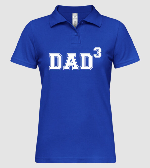 Dad for three model albastru regal pe tricou