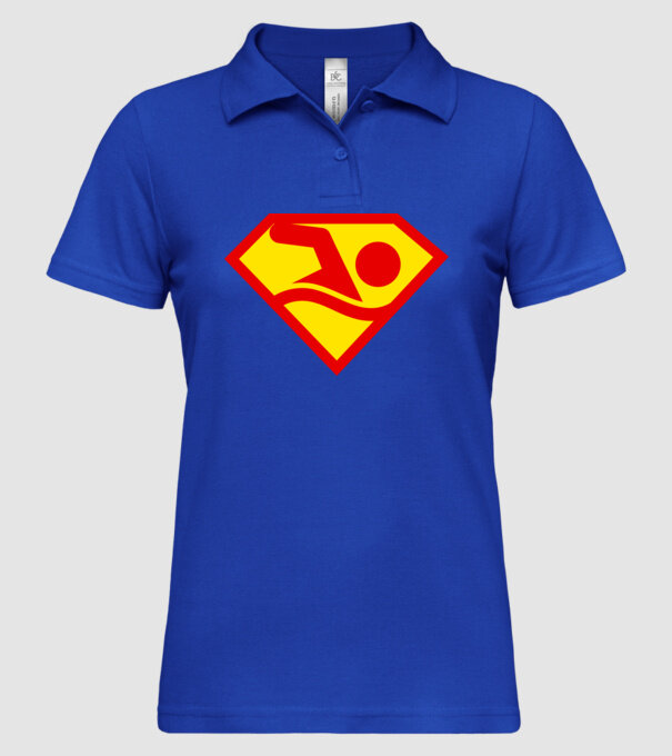 Supersportiv ÎNOTĂTOR model albastru regal pe tricou
