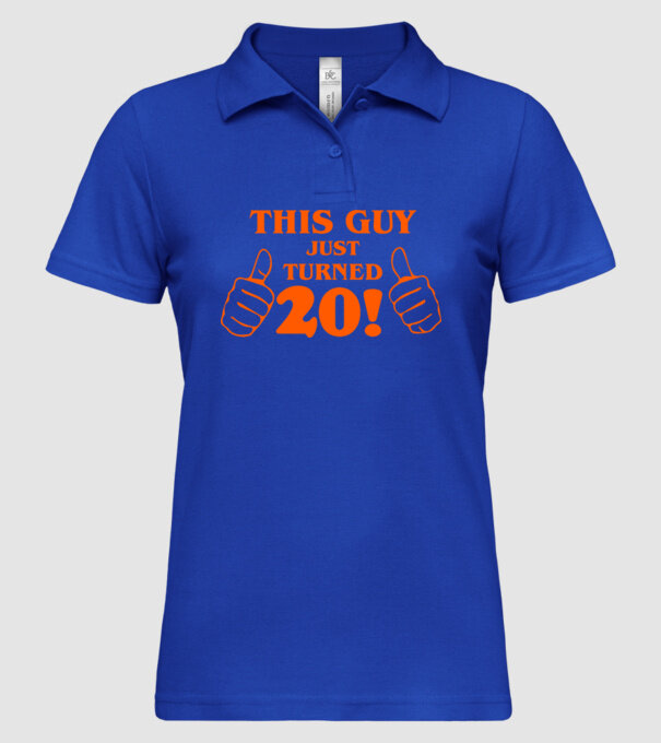 This guy just turned - 20 model albastru regal pe tricou