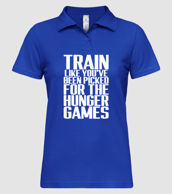 Train like youve been picked for the hunger games model albastru regal pe tricou