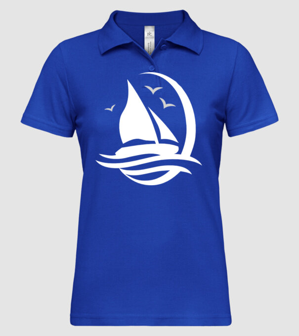 navă model albastru regal pe tricou