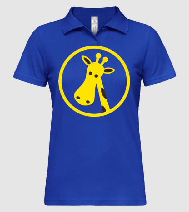Girafă model albastru regal pe tricou