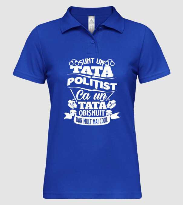 Sunt un tată polițist model albastru regal pe tricou