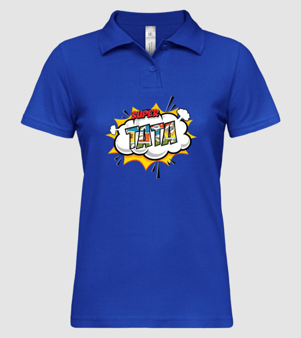 Super tata model albastru regal pe tricou