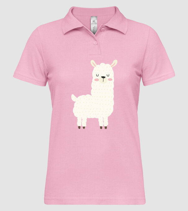 Alpaca model roz deschis pe tricou