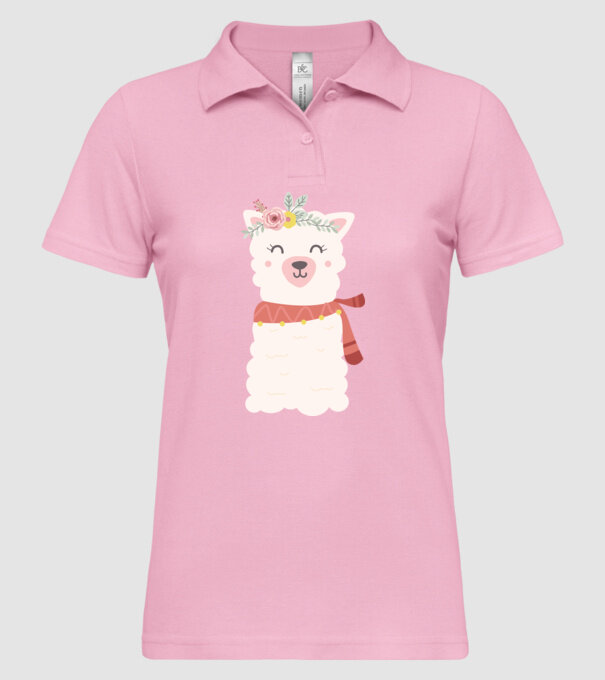 Baby lama model roz deschis pe tricou