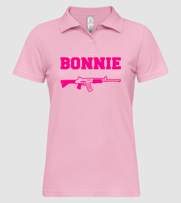 Bonnie model roz deschis pe tricou
