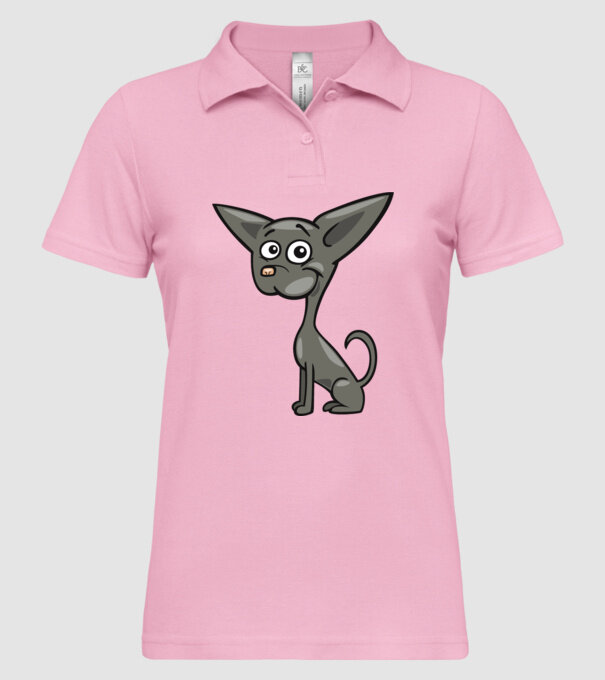 Dog silhouette model roz deschis pe tricou