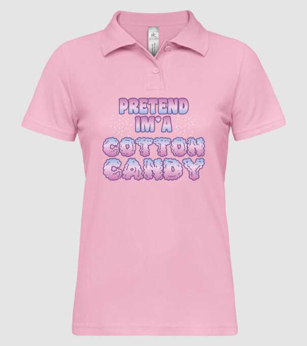 Vată de zahăr carnaval model roz deschis pe tricou