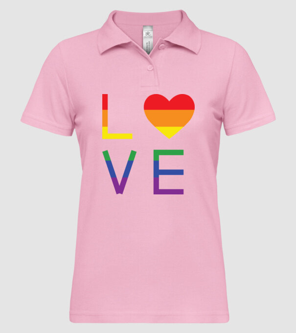 love lgbtq model roz deschis pe tricou