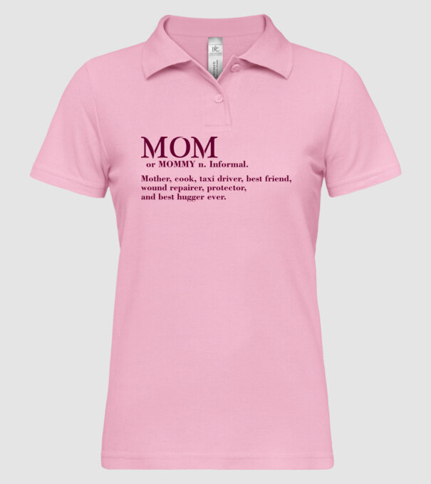 Mom definition model roz deschis pe tricou