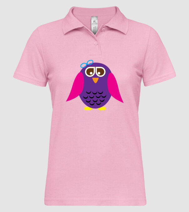 Owl model roz deschis pe tricou