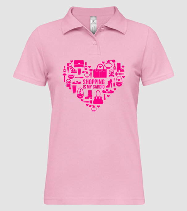 Shopping is my cardio model roz deschis pe tricou