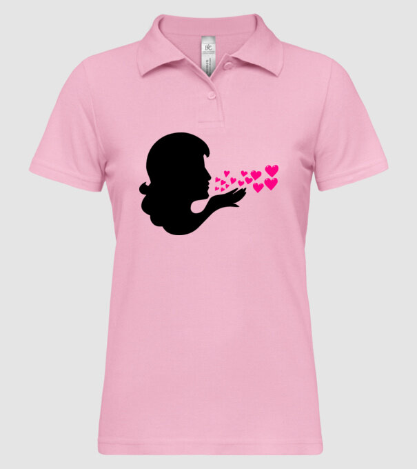 pupici din inimă model roz deschis pe tricou