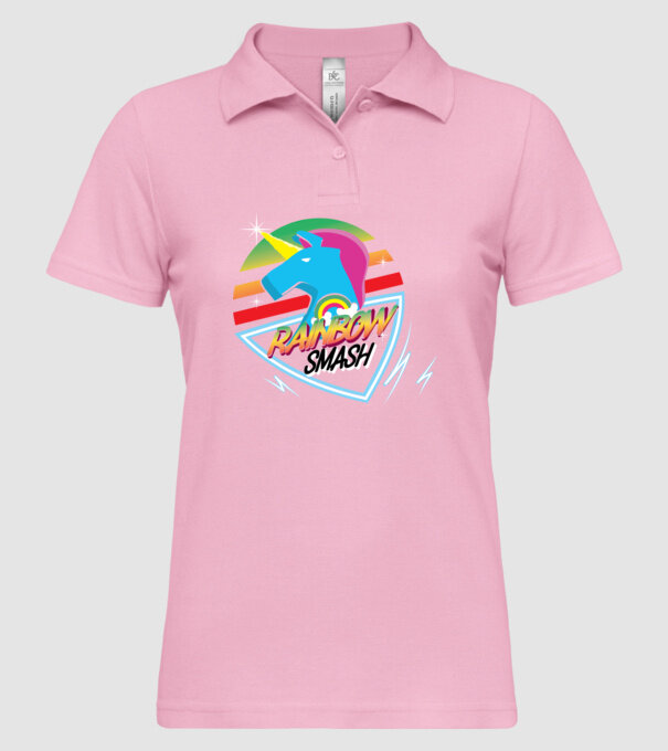 Curcubeu unicorn model roz deschis pe tricou