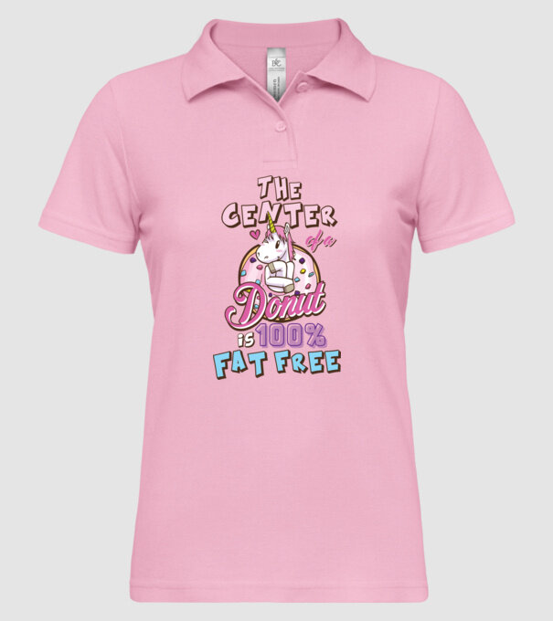 The center of a donut model roz deschis pe tricou