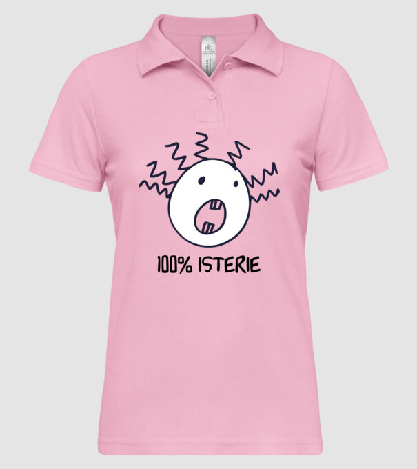 100% isterie model roz deschis pe tricou