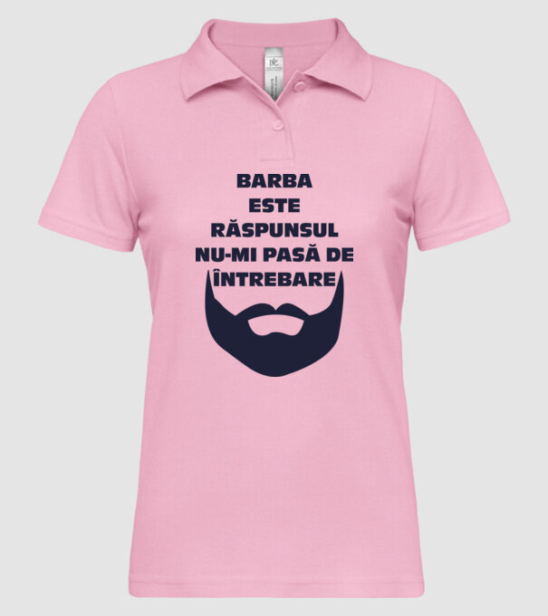 barba este răspunsul, nu-mi pasă de întrebare model roz deschis pe tricou