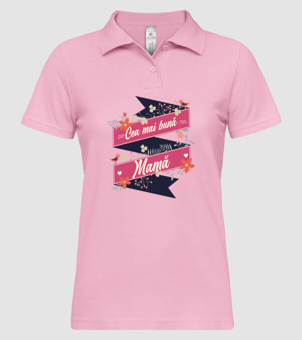 Cea mai bună mamă model roz deschis pe tricou