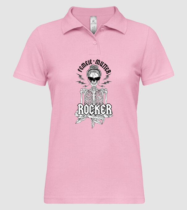 femeie - mutter - rocker model roz deschis pe tricou