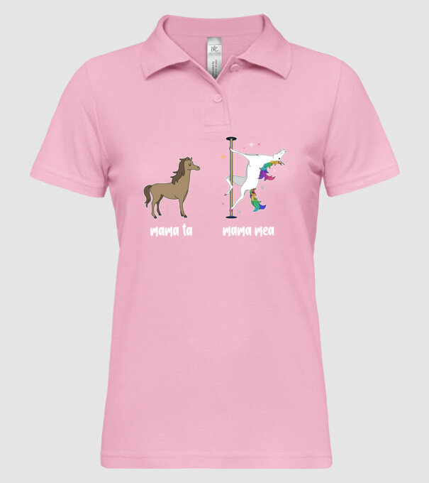 mama ta - mama mea model roz deschis pe tricou