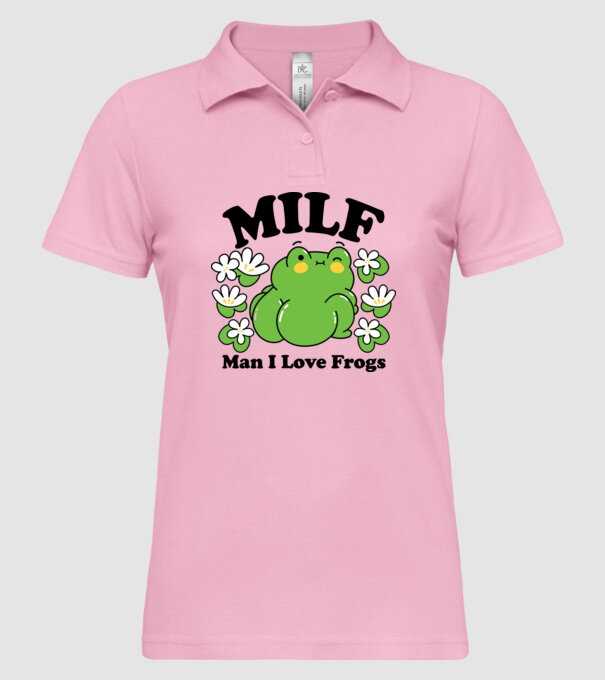 MILF man i love frogs model roz deschis pe tricou