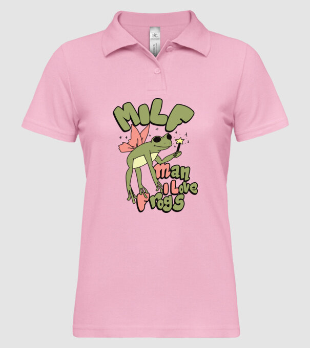 MILF man i love frogs model roz deschis pe tricou