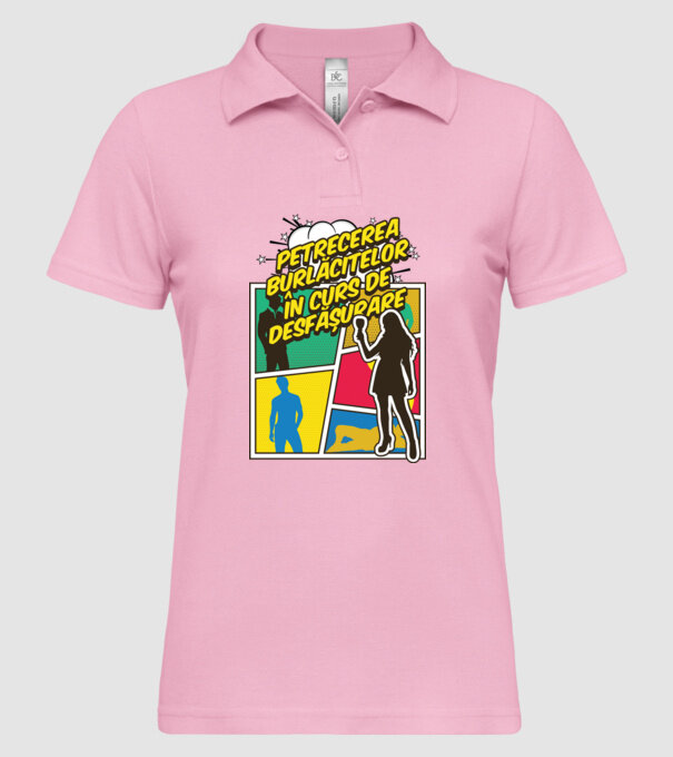 petrecerea burlăcitelor în curs de desfășurare model roz deschis pe tricou