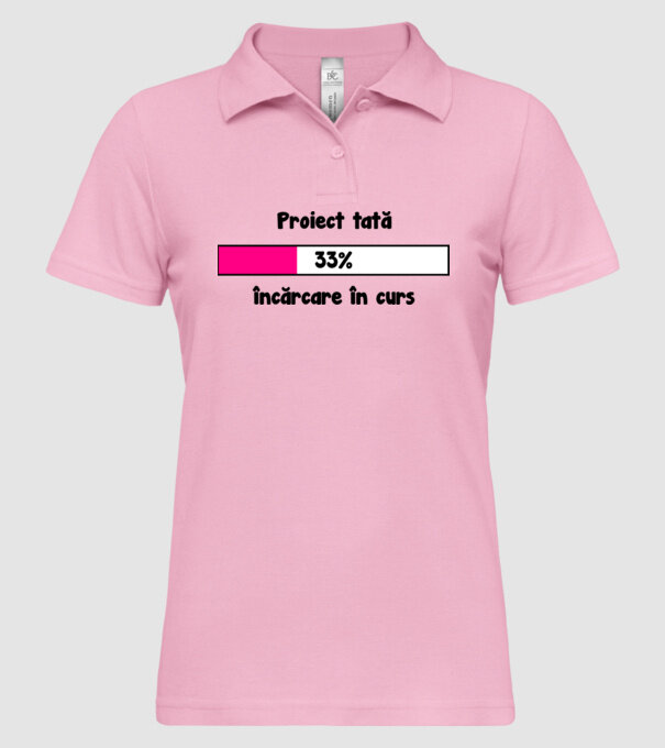 Proiect tată - încărcare în curs model roz deschis pe tricou